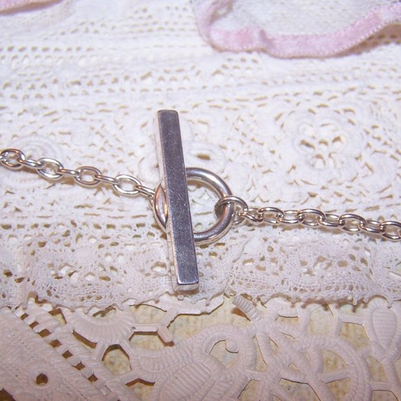 VICTORIA VARGA Sterling Silver Chain Necklace with Yellow Glass Sliding Pendant - Picture 10 of 11